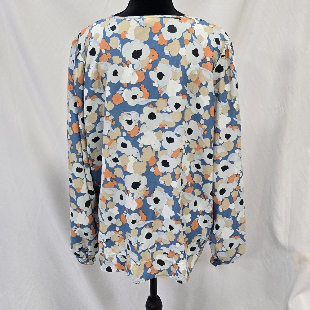 Joie women XL floral long sleeve peasant top cottage core blouse pullover - Picture 11 of 12